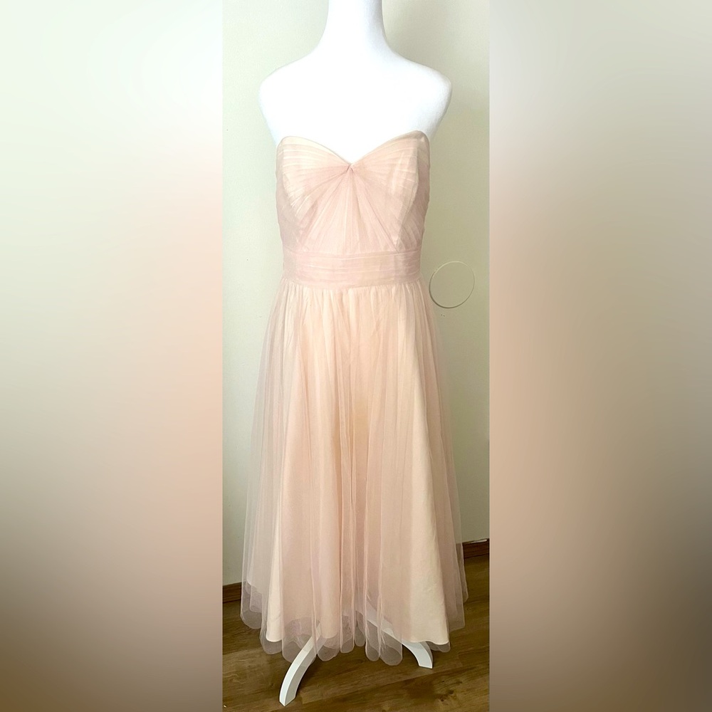 Blush colored formal layered in Tulle.